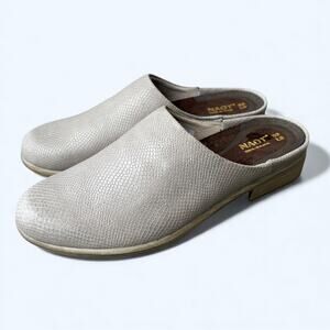 Naot Lodos Beige Lizard Leather Clogs Slip On Mule Women's EU 39 NEW Comfort